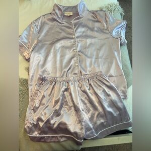 Francesca’s Lavender Silk Pajamas